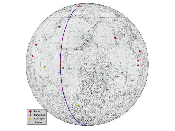 The lunar map provided by the Gravity Recovery and Interior Laboratory (GRAIL) mission probes enables scientists to learn about the moon's internal structure and composition in unprecedented detail. Twin NASA spacecraft orbiting the moon ended their mission by crashing into a lunar mountain on purpose Dec. 17, 2012, NASA announced. (Photo/Xinhua)