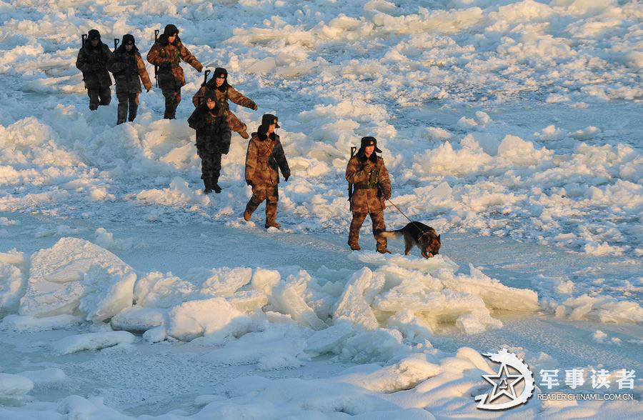 The "Heihe Good Eighth Company" under the Heilongjing Provincial Military Command of the Chinese People's Liberation Army (PLA) stationed in Heihe has intensified the border patrol duties to ensure the security and stability of the border areas. (China Military Online/Wang Jiafeng, Lu Yanhai, Wei Jianshun) 