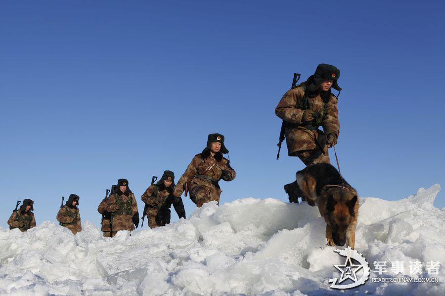 The "Heihe Good Eighth Company" under the Heilongjing Provincial Military Command of the Chinese People's Liberation Army (PLA) stationed in Heihe has intensified the border patrol duties to ensure the security and stability of the border areas. (China Military Online/Wang Jiafeng, Lu Yanhai, Wei Jianshun) 