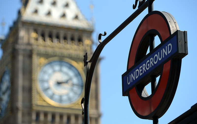 An underground sign is pictured next to the "Big Ben" clock Tower on July 24, 2012, in London three days before the start of the London 2012 Olympic Games. The London Underground train system, affectionately known as the Tube, celebrated its 150th anniversary on January 9, 2013. (People's Daily Online/AP)