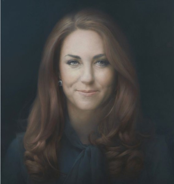 The painted portrait of Duchess Kate revealed on Jan. 11 was done by artist Paul Emsley and commissioned by Britain's National Portrait Gallery. (Photo Source: chinadaily.com.cn)