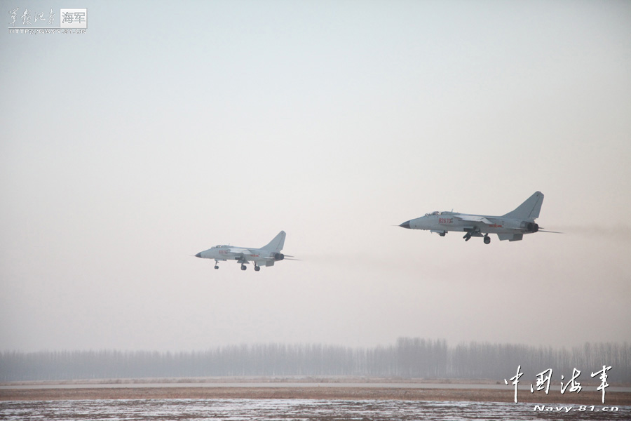 Recently, multi-types of airplanes of the aviation force under the North China Sea Fleet of the Navy of the Chinese People's Liberation Army (PLA) completed their first flight training of 2013. According to an official source, the 168 pilots participated in the training have accomplished the training on 11 basic flight subjects such as tactical maneuver, tactical coordination in flight formation and so on. (China Military Online/Wang Jing, Sun Fei, Liu Yizhen) 