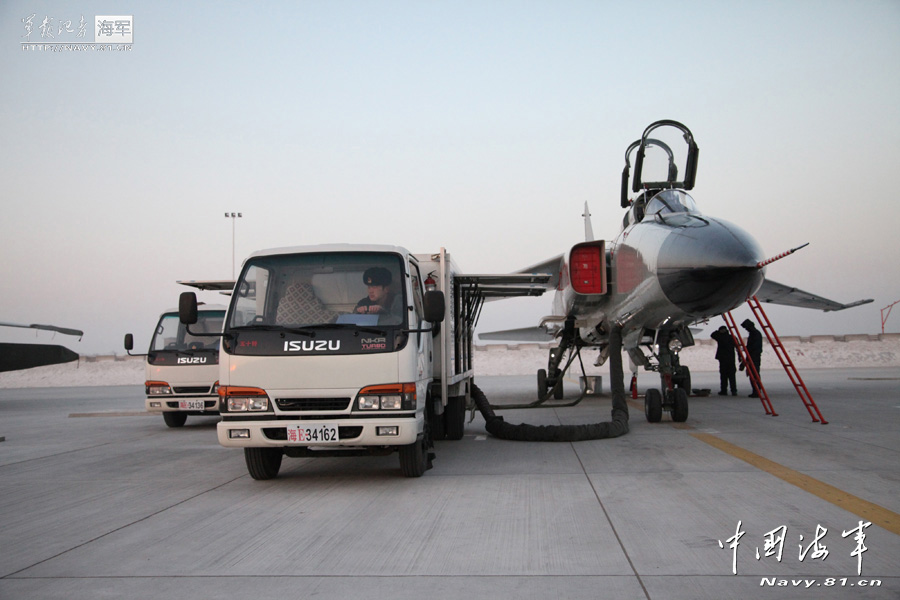 Recently, multi-types of airplanes of the aviation force under the North China Sea Fleet of the Navy of the Chinese People's Liberation Army (PLA) completed their first flight training of 2013. According to an official source, the 168 pilots participated in the training have accomplished the training on 11 basic flight subjects such as tactical maneuver, tactical coordination in flight formation and so on. (China Military Online/Wang Jing, Sun Fei, Liu Yizhen) 