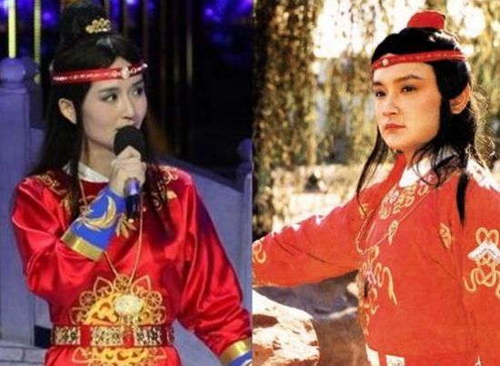 Xie's impersonation (L) looks pretty much the same as the original character (R). (Source: hunantv.com)