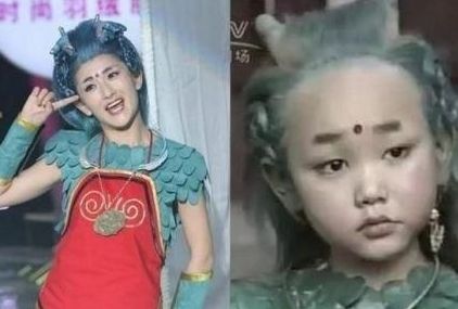 Xie's impersonation (L) looks pretty much the same as the original character (R). (Source: hunantv.com)