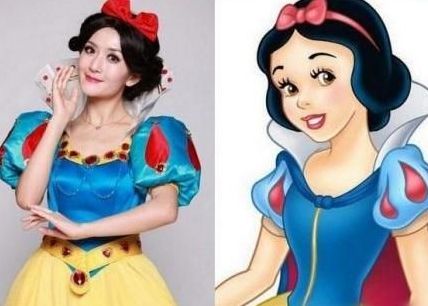 Xie's impersonation (L) looks pretty much the same as the original character (R). (Source: hunantv.com)