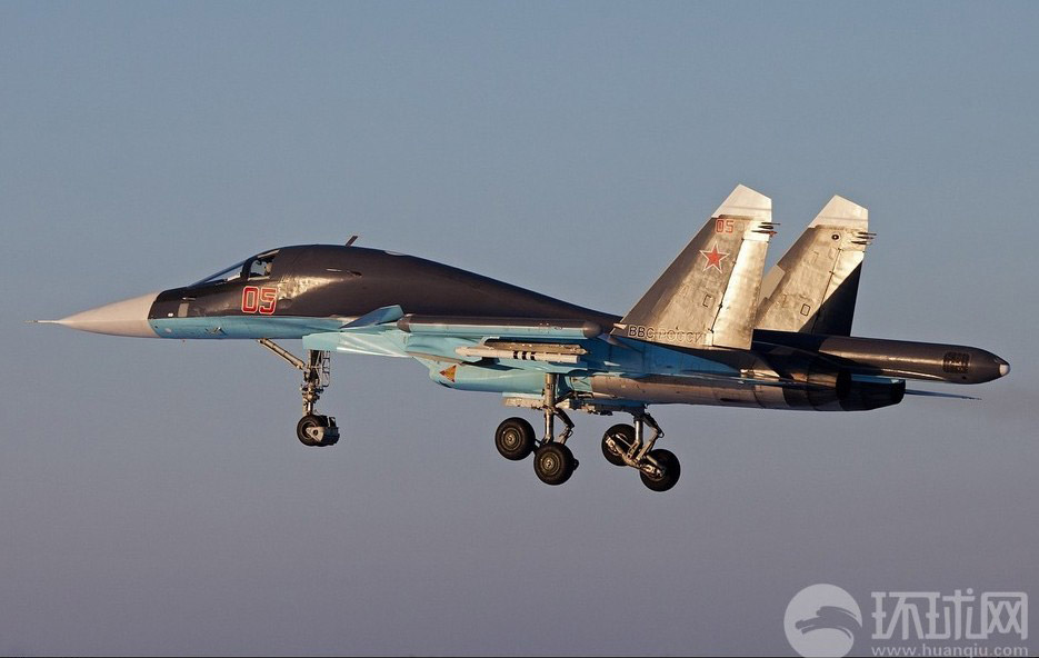 Su-34 bomber is a warplane of a four-plus generation, with the operational range of 4,000 km and the maximum speed of 1,900 km per hour. Five Su-34 frontline bombers will be deployed in an air base near the city of Voronezh in southwest Russia, a spokesperson with the Russian Western Military District said on Jan. 22.(Photo/People’s Daily Online)