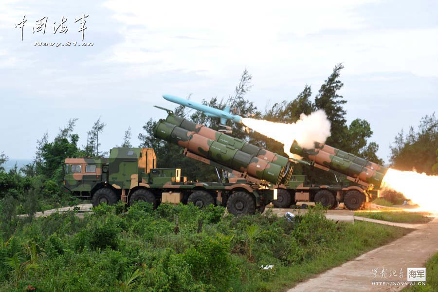 A shore-based missile regiment of the South Sea Fleet under the Navy of the Chinese People's Liberation Army (PLA) conducts military training. (navy.81.cn/Zhao Changhong, Shen Huayue)