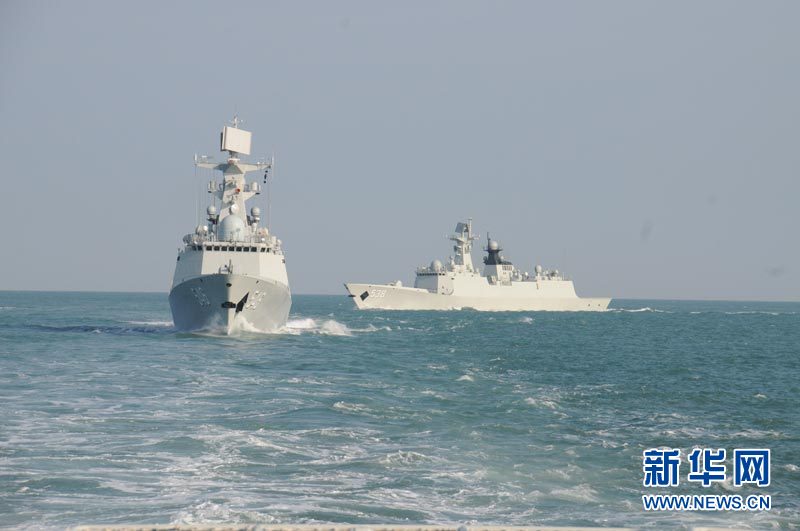 A Chinese People's Liberation Army (PLA) Navy fleet conducted the year's first open-sea training exercise in the West Pacific Ocean on Thursday morning after sailing through the Miyako Strait as scheduled, military sources revealed. (Xinhua/Li Yun)