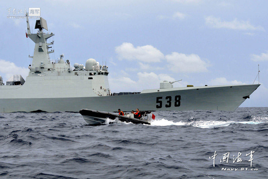 The "Yantai" guided missile frigate was delivered and commissioned to the Navy of the Chinese People's Liberation Army (PLA) in June 2011.It is 134 meters long, 16 meters wide and 35 meters high, with a maximum displacement of 4,000-odd tons. It undertakes such main tasks as anti-submarine, commanding, air defense, escorting and so on. (chinamil.com.cn/Zhang Qun and Hu Quanfu)