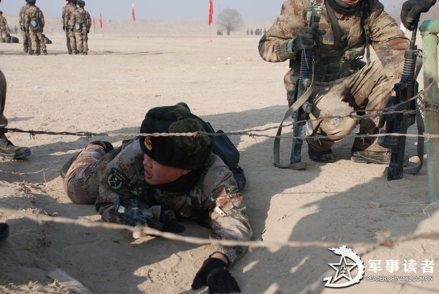 Soldiers of a regiment of the Lanzhou Military Area Command (MAC) of the Chinese PLA train hard in the barrack. (China Military Online/Gong Shuangwen, Yang Guo, Hu Gai)  