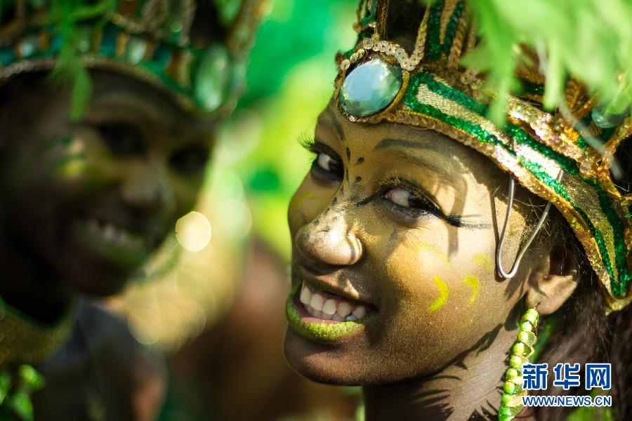 Performers participate in the carnival in Barranquilla, Colombia, Feb. 10, 2013. (Xinhua Photo)