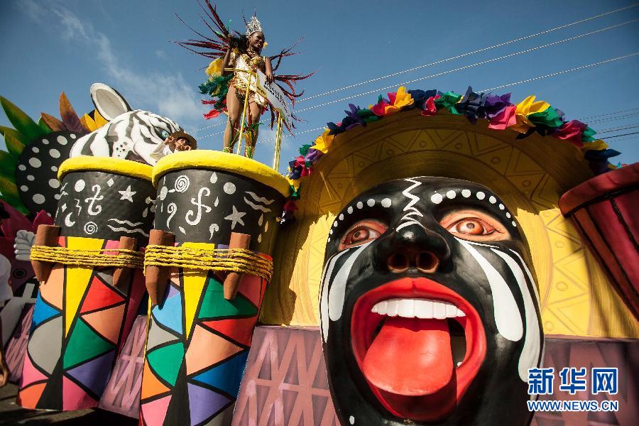 Performers participate in the carnival in Barranquilla, Colombia, Feb. 10, 2013. (Xinhua Photo)