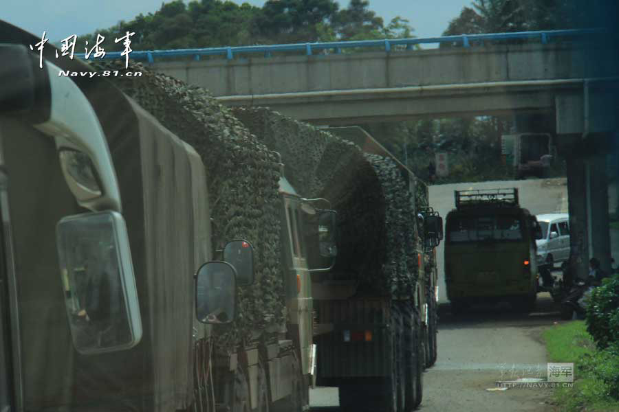 A shore-based missile regiment of the South Sea Fleet under the Navy of the Chinese People's Liberation Army (PLA) in a firing training under the background of actual combat. (China Military Online/Shen Huayue, Zhao Changhong, Zheng Can, He Nian)