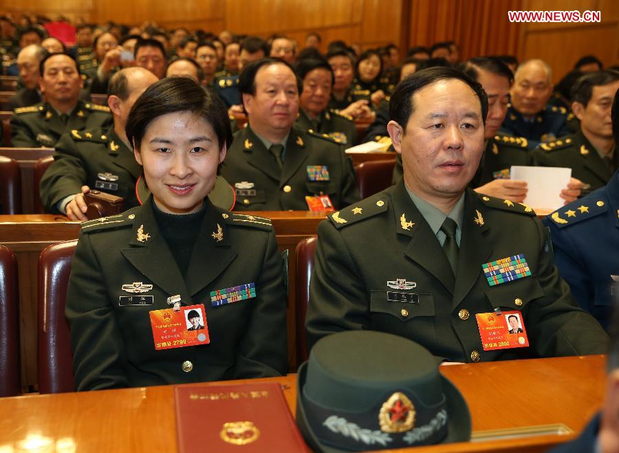 Deputies attend the sixth plenary meeting of the first session of the 12th National People's Congress (NPC) at the Great Hall of the People in Beijing, capital of China, March 16, 2013. (Xinhua/Chen Jianli) 