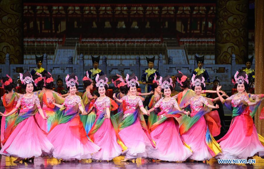 Artists perform during the opening ceremony of the "Tourism Year of China" in Moscow, March 22, 2013. The "China-Russia Tourism Year" program, which began last year with the "Tourism Year of Russia" in China, aims to foster tourism ties and humanistic exchanges between the two countries. (Xinhua/Jiang Kehong)