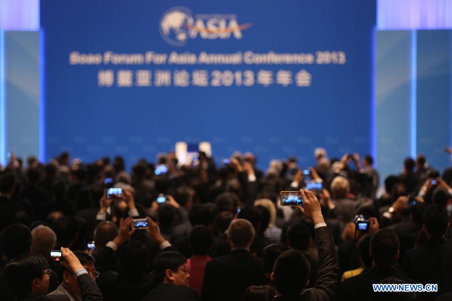 The Boao Forum for Asia (BFA) Annual Conference 2013 kicks off in Boao, south China's Hainan Province, April 7, 2013. (Xinhua/Jin Liwang)