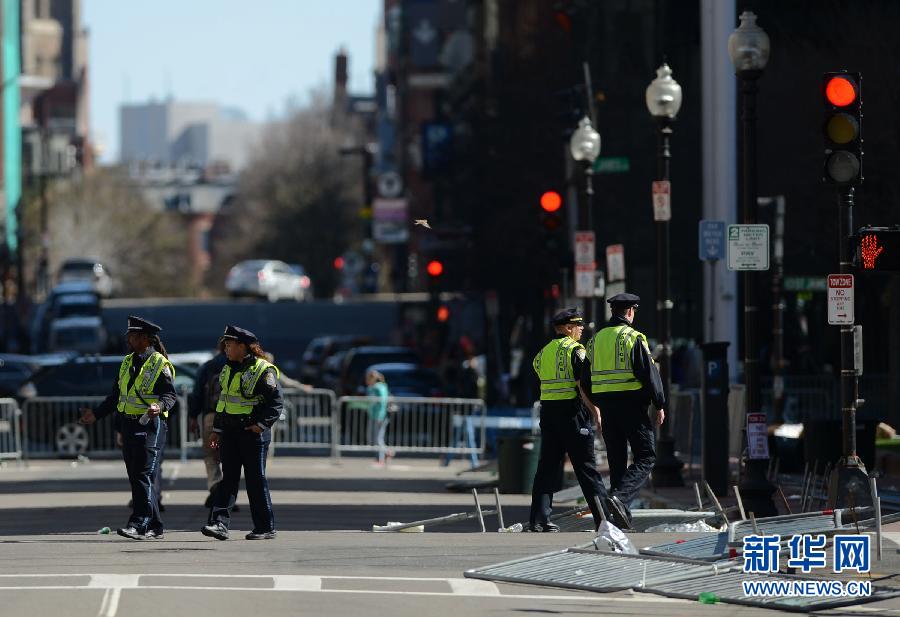 Two explosions occurred near the Boston Marathon finish line on April 15, 2013, local media reported. (Photo/ Xinhua)