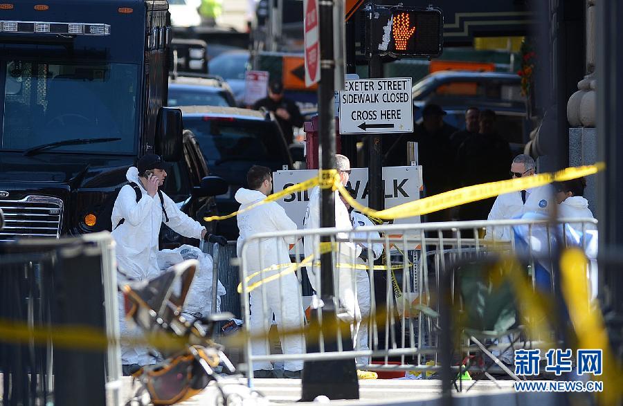 Two explosions occurred near the Boston Marathon finish line on April 15, 2013, local media reported. (Photo/ Xinhua)