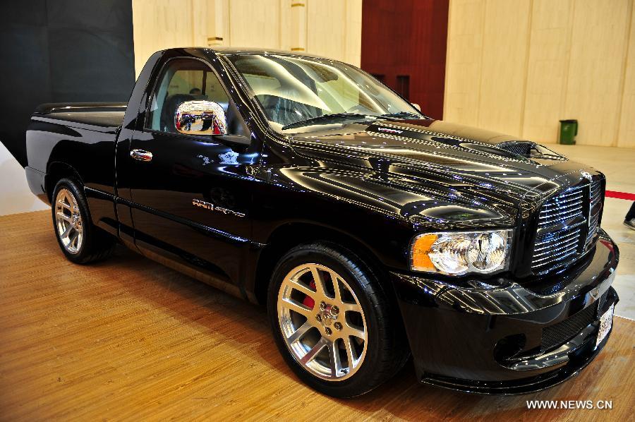 Photo taken on April 27, 2013 shows a Ram SRT-10 pickup at the 2013 China (Tianjin) International Automobile Industry Exhibition in Tianjin, north China. The exhibition kicked off on Saturday, displaying over 500 vehicles. (Xinhua/Zhai Jianlan) 