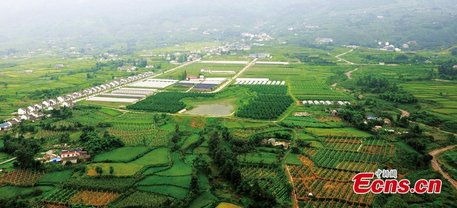 Photo taken on May 8, 2013 shows the scenery of Mianzhu City in Southwest China's Sichuan Province. The city has been rebuilt into a picturesque city five years after the 8.0-magnitude Wenchuan earthquake. (CNS/Mian Luxuan)