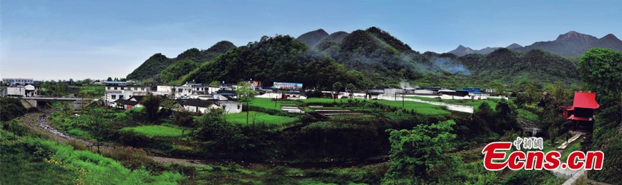 Photo taken on May 8, 2013 shows the scenery of Mianzhu City in Southwest China's Sichuan Province. The city has been rebuilt into a picturesque city five years after the 8.0-magnitude Wenchuan earthquake. (CNS/Mian Luxuan)