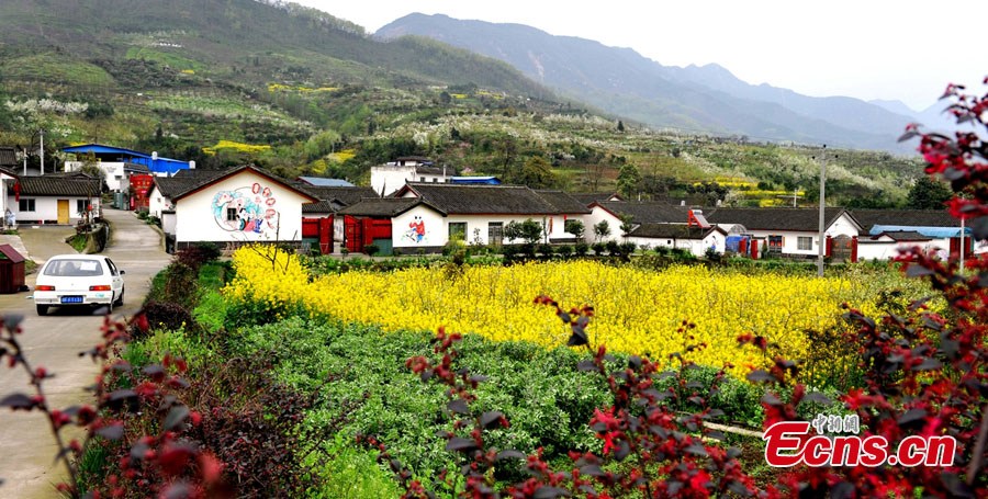 Photo taken on May 8, 2013 shows the scenery of Mianzhu City in Southwest China's Sichuan Province. The city has been rebuilt into a picturesque city five years after the 8.0-magnitude Wenchuan earthquake. (CNS/Mian Luxuan)