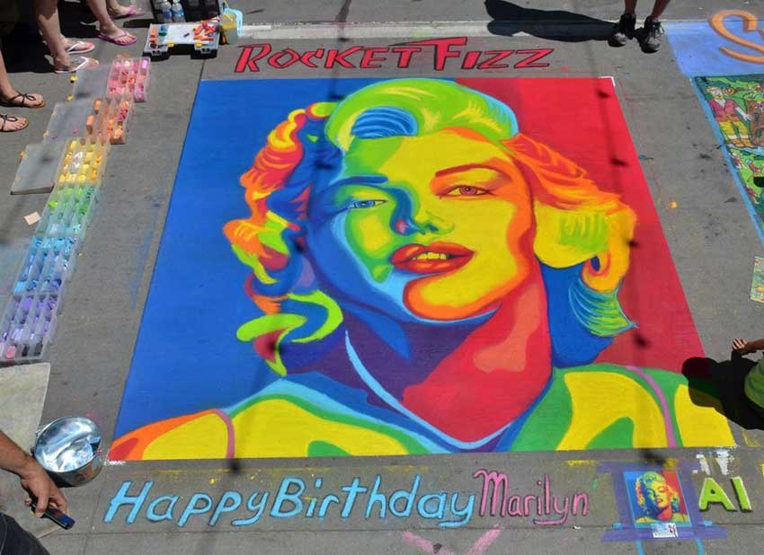 Incredible street paintings at Chalk Festival 