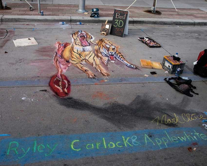 Incredible street paintings at Chalk Festival  (5)