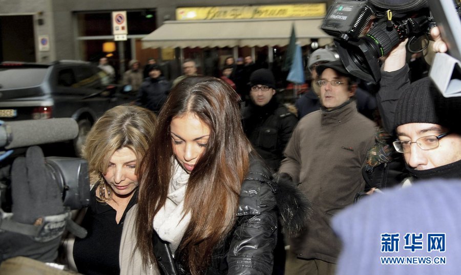 File photo of the Moroccan former dancer Karima El Mahroug who attends the trial in Milan on January 14, 2013.(Source: news.cn/CFP)