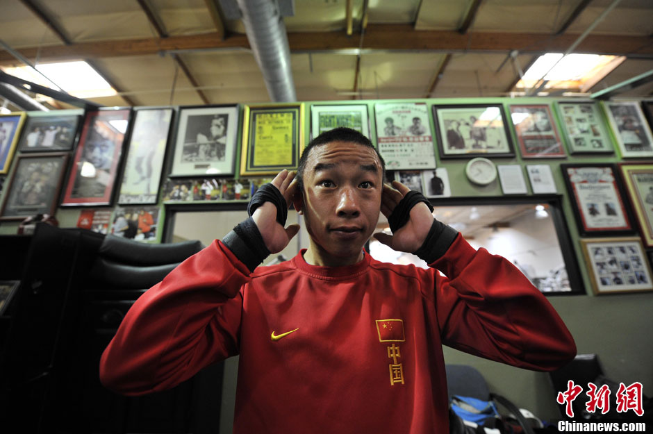 Yang Lianhui is in training. (CNS/Mao Jianjun)