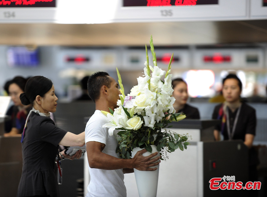 Asiana Airlines' flights to Beijing at San Francisco International Airport are back to normal on July 8, 2013, after the airport re-opens some international airlines. Due to a deadly crash on July 6, the airport was completely closed for all approaching and departing flights. Two Chinese schoolgirls were killed and 182 passengers injured in the crash. (Photo: crienglish/CNS)