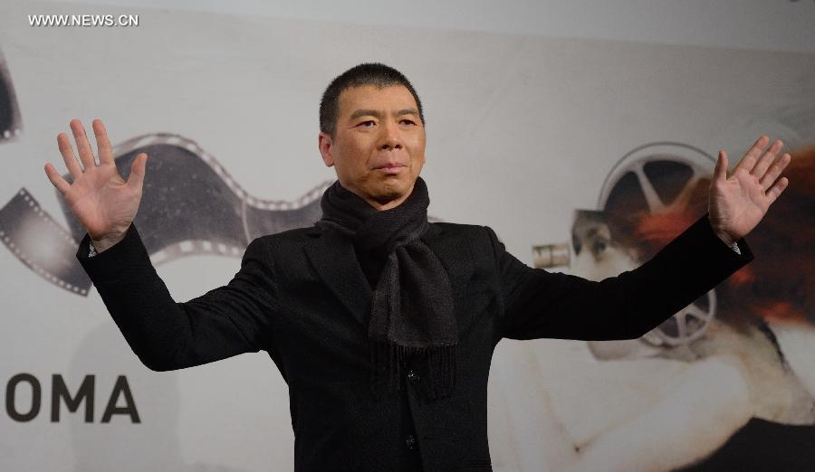File photo taken on Nov. 11, 2012 shows director Feng Xiaogang attending the Rome International Film Festival in Italy. Feng will be the general director of China Central Television (CCTV)'s 2014 Spring Festival Gala, CCTV announced on July 12, 2013. Zhao Benshan, a well-known comedian, will be deputy general director in charge of the gala's comedy programming. (Xinhua)