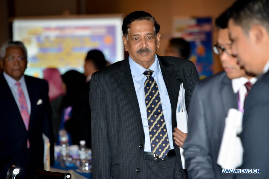 Malaysia's Minister of Natural Resources and Environment G. Palanivel attends the 15th Ministerial Steering Committee Meeting on Transboundary Haze Pollution in Kuala Lumpur, Malaysia, on July 17, 2013. Officials from the haze- inflicted Southeast Asian countries tried to make joint effort to end the heavy smog that troubles the region despite differences at a ministerial meeting here on Wednesday. (Xinhua/Chong Voon Chung)