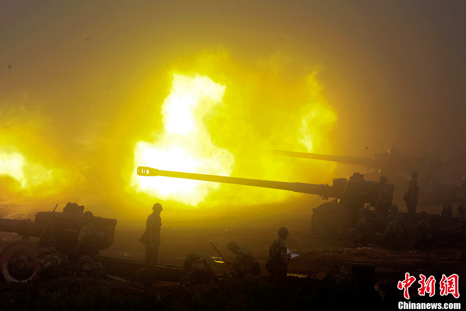 Live fire drill of PLA Artillery Forces (Photo: chinanews.com)