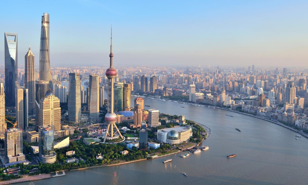 Lujiazui area in Shanghai Photo:Xinhua