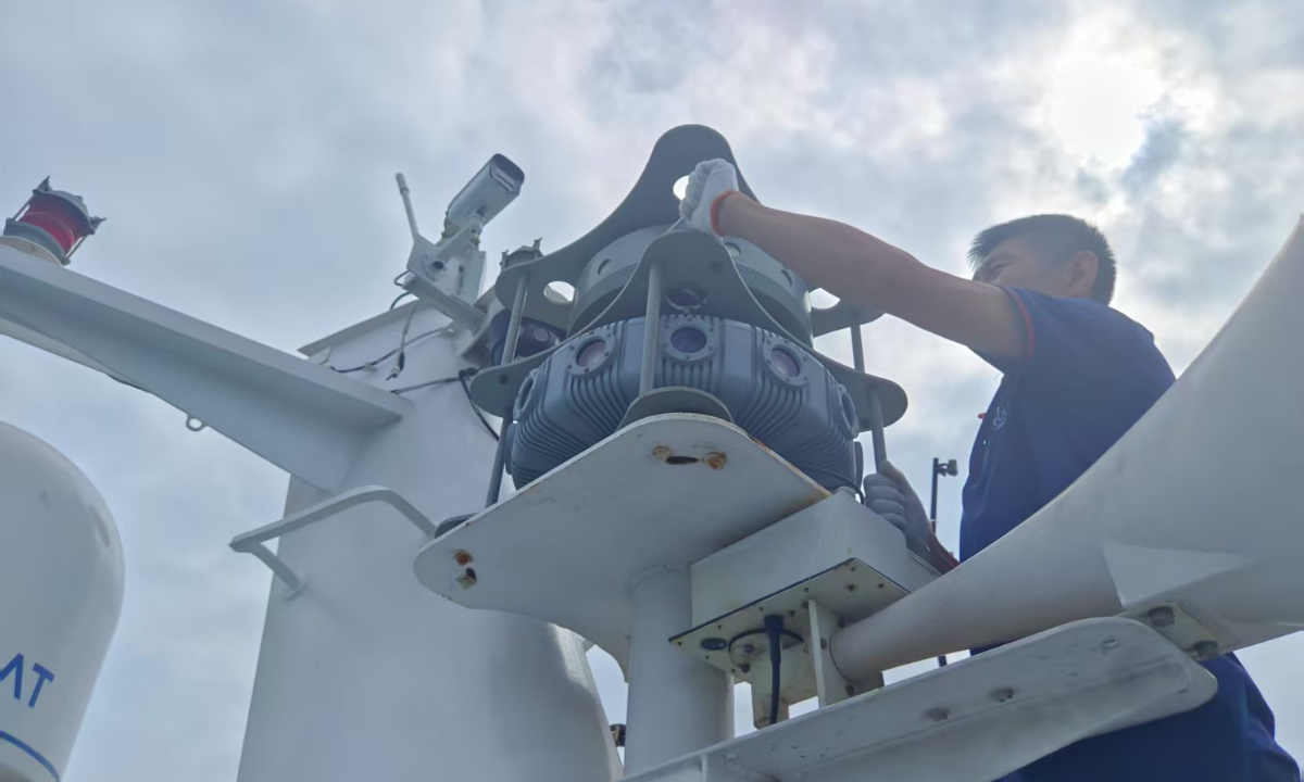 The multimodal panoramic vision system with high-resolution installed on China’s first digital twin intelligent scientific research test ship “Dolphin 1” Photo: stdaily.com