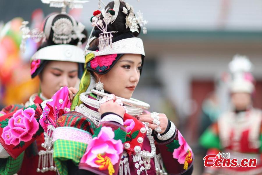 Miao ethnic people celebrate Wanghui Festival