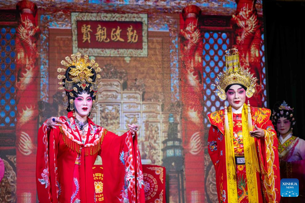 Cantonese Opera show held in Macao to celebrate 2nd day of 2nd month in Chinese lunar calender