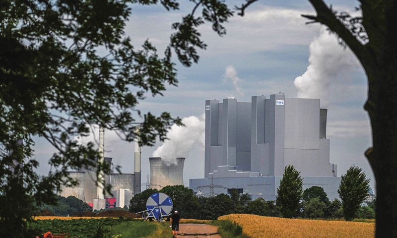 A coal-fired power plant operated by German energy supplier RWE is seen in Neurath, western Germany, on July 13, 2022. In response to a squeeze of Russian gas supplies, Germany has reactivated mothballed coal power plants to take the burden off gas. Photo: cnsphoto