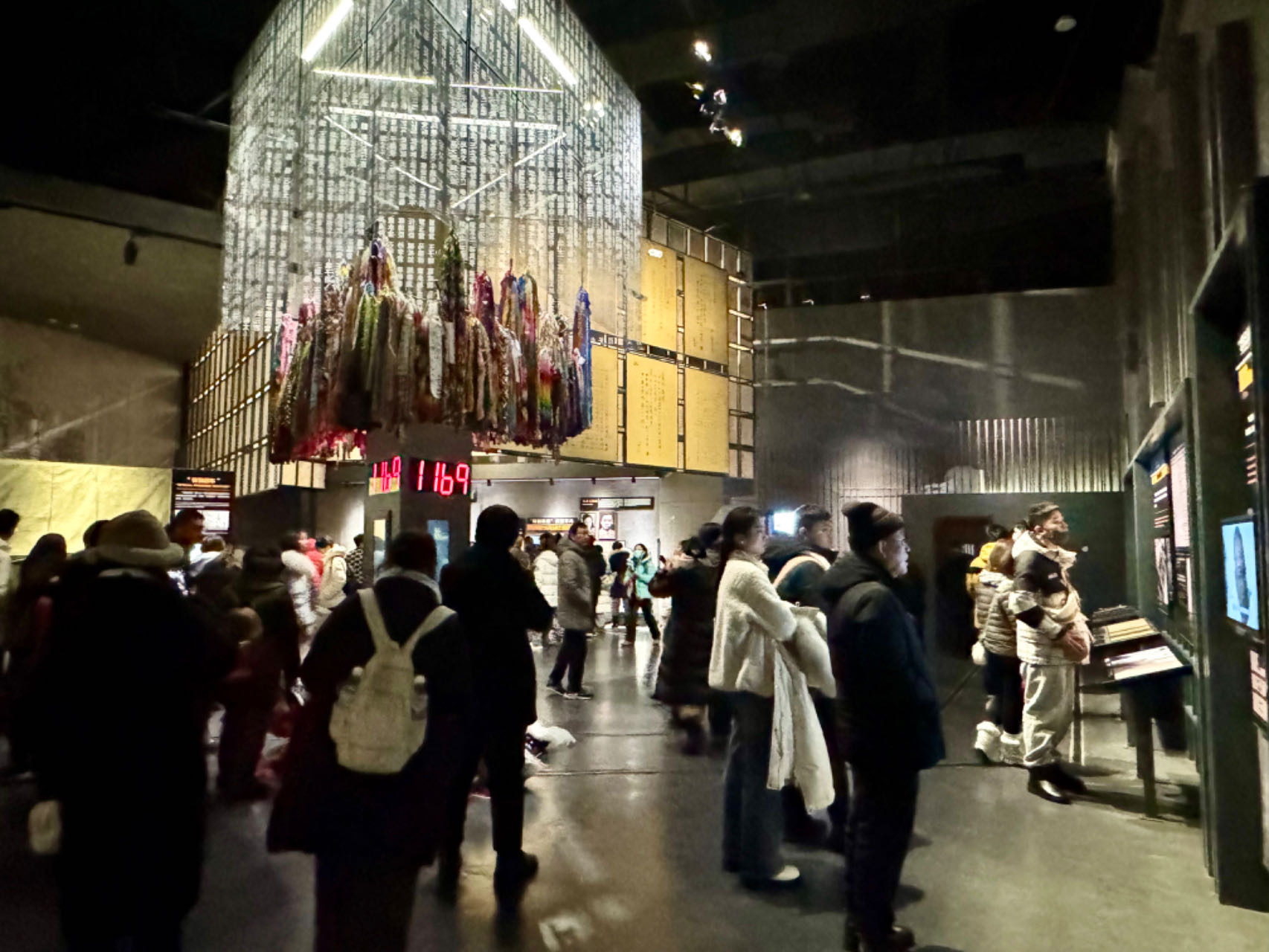 Visitors lay down China’s national flags in memory of the victims who lost their lives to the atrocities committed by the Japanese Army Unit 731 on January 14, 2024, at the Museum of Evidence of War Crimes by the Japanese Army Unit 731 in Harbin, Northeast China’s Heilongjiang Province. Photo: Bi Mengying/GT