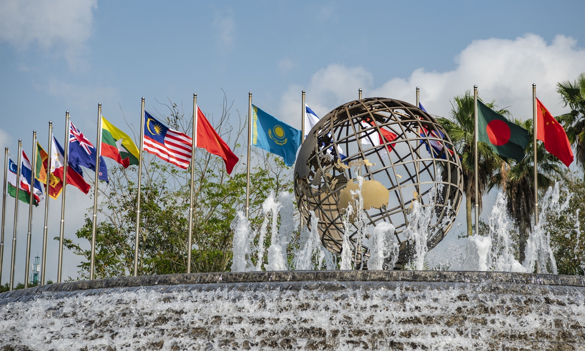 This photo taken on March 25, 2024 shows the Boao Forum for Asia (BFA) International Conference Center in Boao, South China’s Hainan Province, is ready for the upcoming forum. The BFA Annual Conference 2024 will be held from March 26 to 29 in Boao, focusing on how the international community can work together to deal with common challenges and shoulder their responsibilities. Photo: cnsphoto