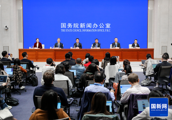 The State Council Information Office of China (SCIO) holds a press conference on Oct. 8, 2024, to introduce the relevant situation of systematically implementing a package of incremental policies. (Photo/SCIO)