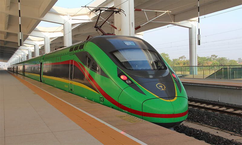 A China-Laos Railway passenger train bound for the Lao's tourist destination Luang Prabang awaits departure from Lao capital Vientiane on November 28, 2023. Photo: Wang Qi/GT