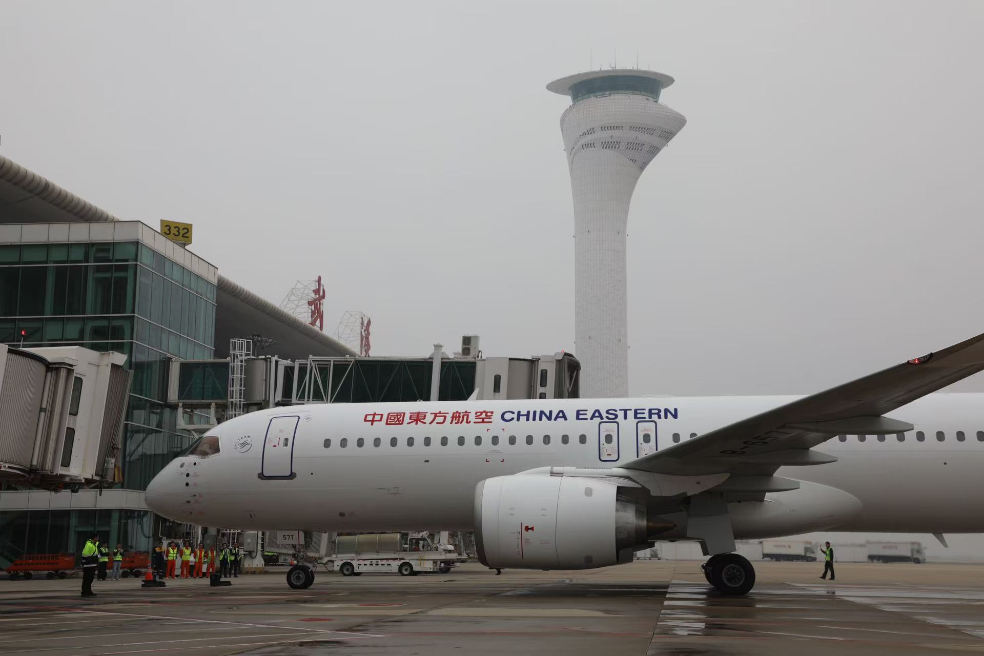 China Eastern Airlines launched a new C919 express route from Shanghai in East China to Wuhan in Central China's Hubei Province on December 4, marking the 8th city served by the C919 in its commercial operations and further advancing the aircraft's commercialization. Photo: China Eastern Airlines