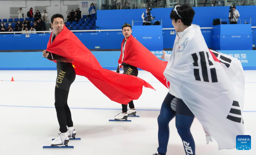 China's Ning Zhongyan wins speed skating men's 1000m gold at Asian Winter Games