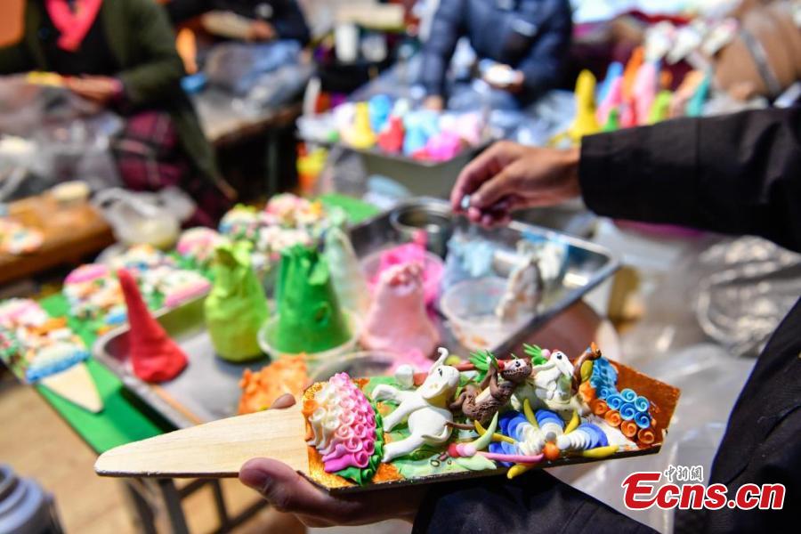 Beautiful handmade butter sculptures to greet Tibetan New Year